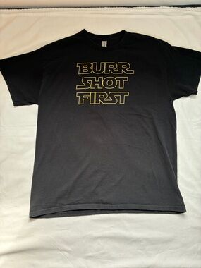 Burr Shot First Black Short Sleeve T-Shirt Men’s/Unisex L Hamilton Star Wars